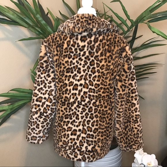 Halogen Leopard Print Faux Fur Coat - XS/S - Picture 5 of 16